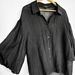 Marc New York 3/4 Ballon Sleeve Women's Blouse (XL)